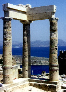 The Akropolis of Lindos on the island of Rhodes