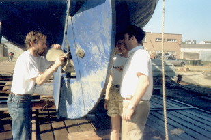 Jimmy Tyrell und wir im Dock